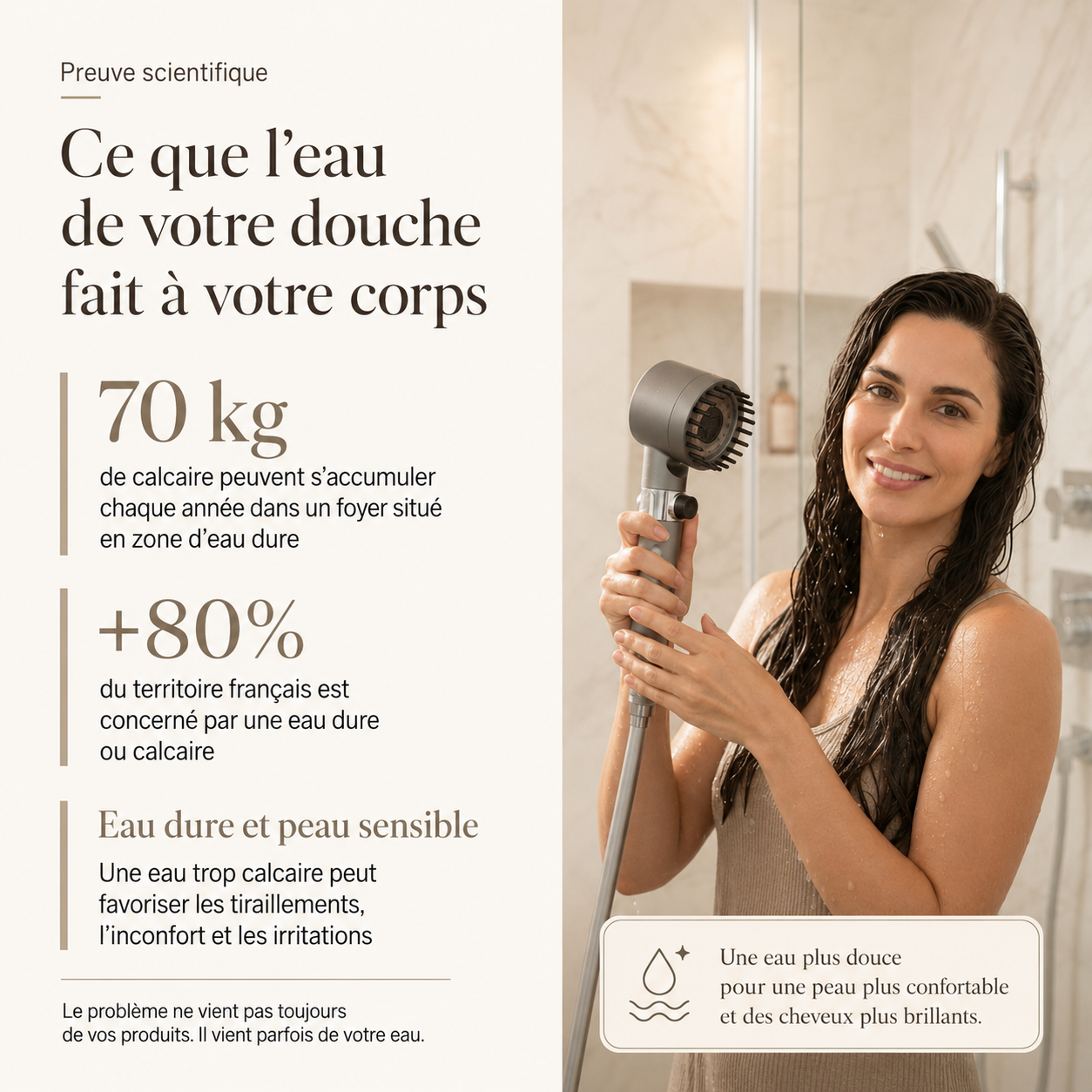 Pommeau de douche filtrant - Cazoly