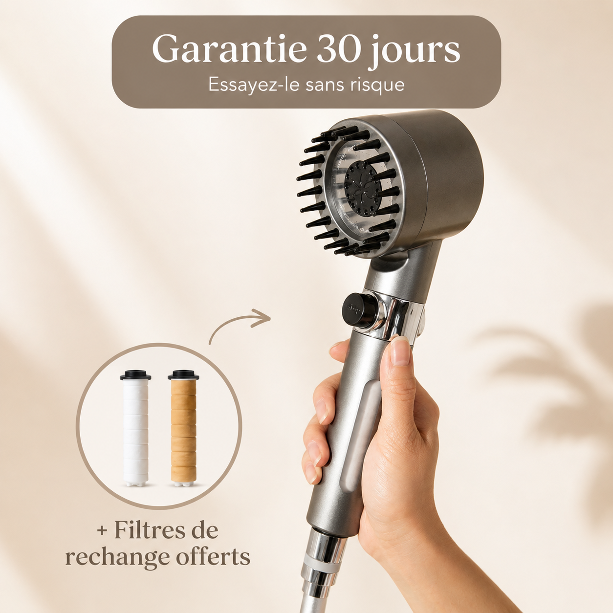 Pommeau de douche filtrant - Cazoly