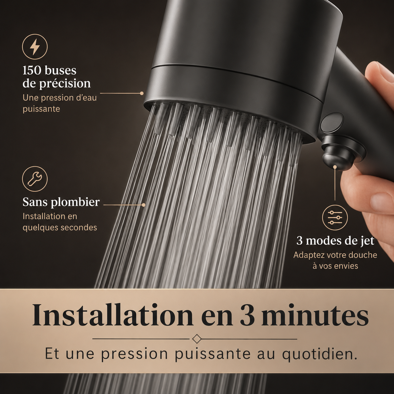 Pommeau de douche filtrant - Cazoly