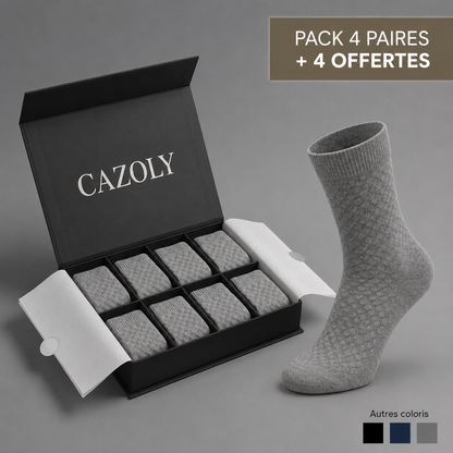 Chaussettes mi-mollet en fibre de bambou - Cazoly